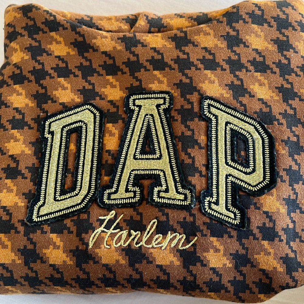 Gap x Dapper Dan Toddler Hoodie Brown Houndstooth